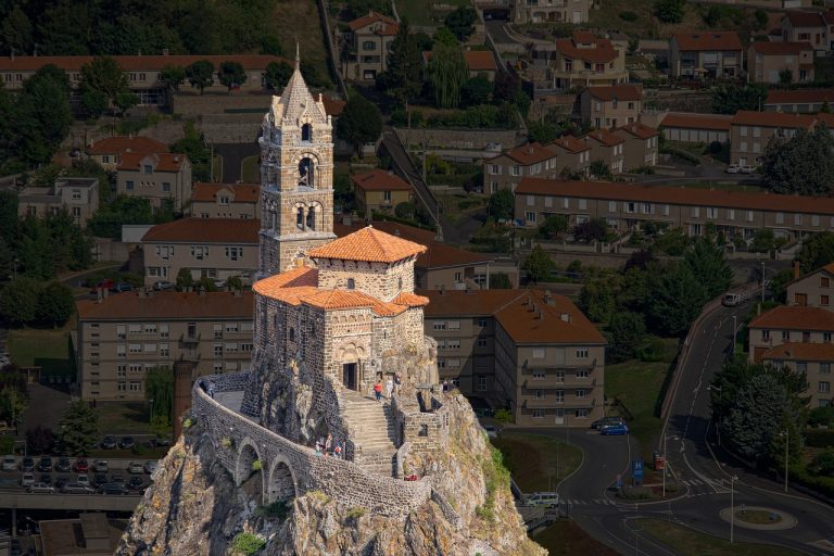 church, mountain, saint michel d'aiguilhe