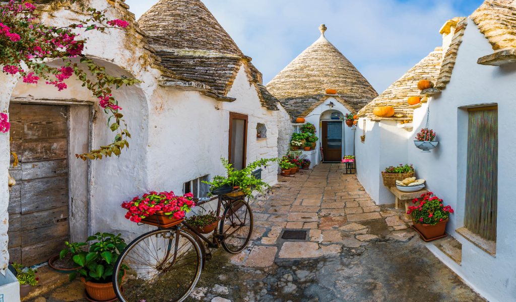 The traditional Trulli houses in Alberobello city, Apulia, Italy